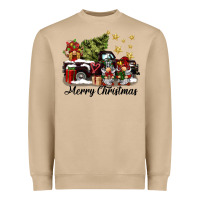 Mushroom merry christmas gnomes truck Heavyweight Sweatshirt - BarkalooDesign