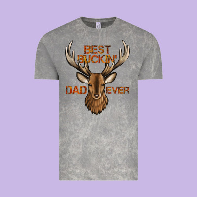 Best Buckin' Dad Ever Deer Vintage Tee Designed By Jasminsmagicworld