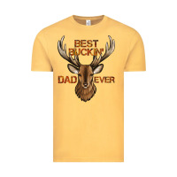 Vintage Mustard best buckin' dad ever deer Vintage Tee - Jasminsmagicworld