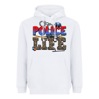 White police life Heavyweight Hoodie - AdoDesignShop