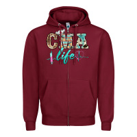 Burgundy western nurse cma life Zipper Hoodie - BarkalooDesign