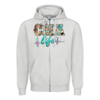 Dove Grey western nurse cma life Zipper Hoodie - BarkalooDesign