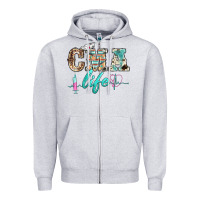 Heather Grey western nurse cma life Zipper Hoodie - BarkalooDesign