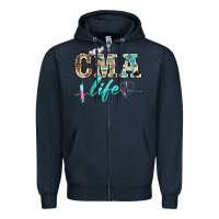 Navy western nurse cma life Zipper Hoodie - BarkalooDesign