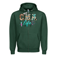 Sports Green western nurse cma life Zipper Hoodie - BarkalooDesign