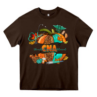 Chocolate Brown cna pumpkin nurse Heavy Core Tee - NancyCooperArtShop