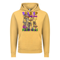 Bead Up Bitches It's Mardi Gras Skeleton Vintage Hoodie | Teevron