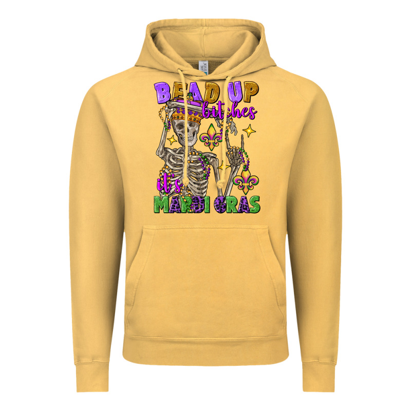 Bead Up Bitches It's Mardi Gras Skeleton Vintage Hoodie by FaDigitalArtStudio | Teevron