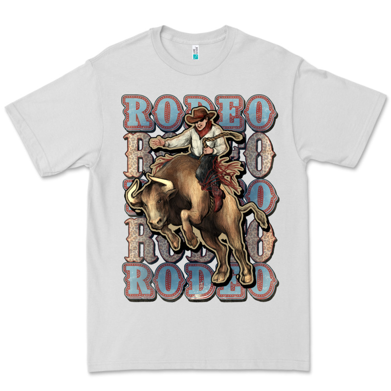 Rodeo Cowboy Bull Western Premium Tee by HowdyJamesFarm | Teevron