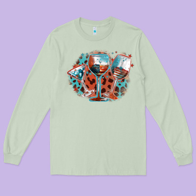 American Wines Long Sleeve Tee Designed By Fadigitalartstudio