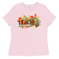 Bubblegum Pink cinco de mayo teacher Ladies Tee - CowGirlArtShop