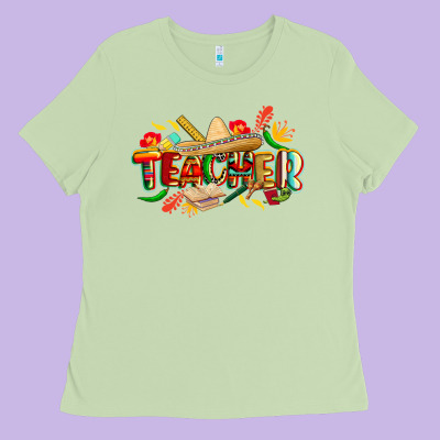 Cinco De Mayo Teacher Ladies Tee Designed By Cowgirlartshop