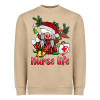 Mushroom christmas nurse life gnome Heavyweight Sweatshirt - BarkalooDesign