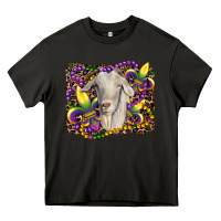 Asphalt mardi gras goat fleur de lis Heavy Core Tee - RanaPortraitStore