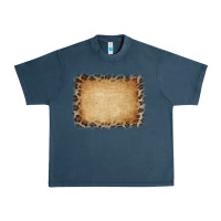 Midnight Navy Buralp and Leopard Urban Heavy Tee - CowCowDesign
