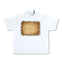 White Buralp and Leopard Urban Heavy Tee - CowCowDesign