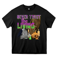 Black Never Trust The Living Heavy Core Tee - texasbilliewilder