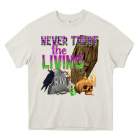 Cream Never Trust The Living Heavy Core Tee - texasbilliewilder
