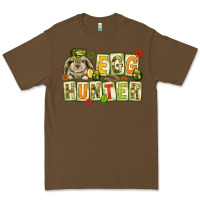 Cacao Egg hunter with camouflage plate letters Easter Premium Tee - HowdyJamesFarm
