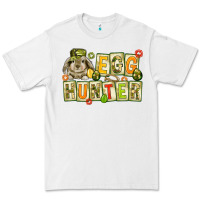 White Egg hunter with camouflage plate letters Easter Premium Tee - HowdyJamesFarm
