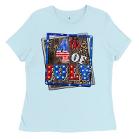 Baby Blue 4th of july Ladies Tee - CowGirlArtShop