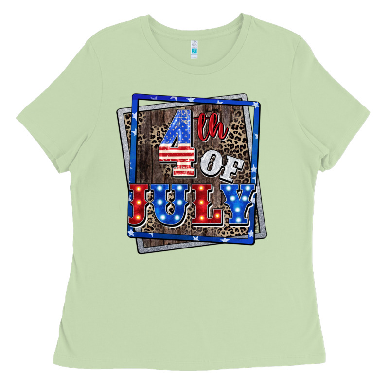 4th Of July Ladies Tee by CowGirlArtShop | Teevron