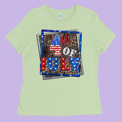 4th Of July Ladies Tee Designed By Cowgirlartshop