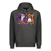 Charcoal Heather boo sheet Premium Hoodie - CowhideDigitalArt