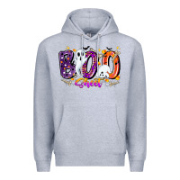 Heather Grey boo sheet Premium Hoodie - CowhideDigitalArt