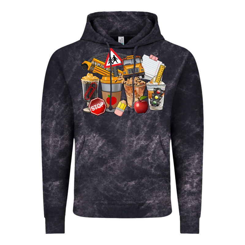 School Bus Coffee Cups Vintage Hoodie by FaDigitalArtStudio | Teevron