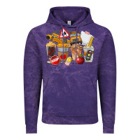 Cloud Purple School Bus Coffee Cups Vintage Hoodie - FaDigitalArtStudio