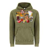 Vintage Olive School Bus Coffee Cups Vintage Hoodie - FaDigitalArtStudio