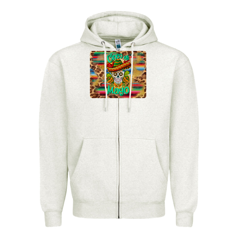 Cinco De Mayo Sombrero Skull Mousepad Zipper Hoodie by BarkalooDesign | Teevron