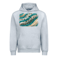 Heather Grey turquoise glitter background Urban Hoodie - JahusDesignShop