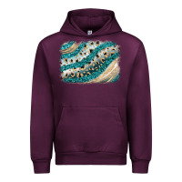 Turquoise Glitter Background Urban Hoodie | Teevron