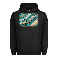 Pigment Black turquoise glitter background Urban Hoodie - JahusDesignShop