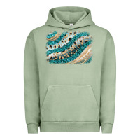 Pigment Oil Green turquoise glitter background Urban Hoodie - JahusDesignShop
