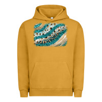 Pigment Peanut Butter turquoise glitter background Urban Hoodie - JahusDesignShop