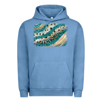 Pigment Pebble Blue turquoise glitter background Urban Hoodie - JahusDesignShop