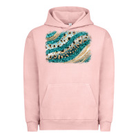 Pigment Salmon turquoise glitter background Urban Hoodie - JahusDesignShop