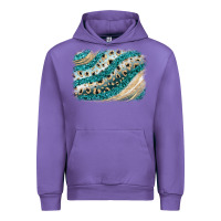 Tulip turquoise glitter background Urban Hoodie - JahusDesignShop