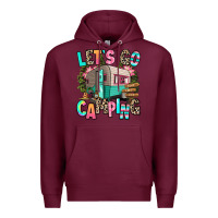 Burgundy let's go camping Premium Hoodie - RanaPortraitStore