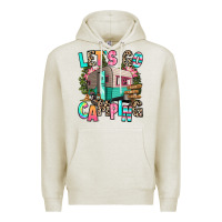 Oatmeal Heather let's go camping Premium Hoodie - RanaPortraitStore