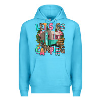 Ocean Blue let's go camping Premium Hoodie - RanaPortraitStore
