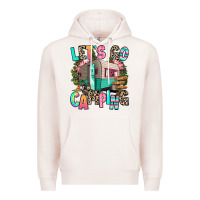 Pale Pink let's go camping Premium Hoodie - RanaPortraitStore