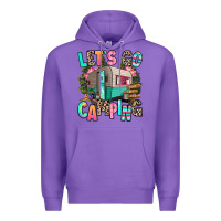 Purple let's go camping Premium Hoodie - RanaPortraitStore