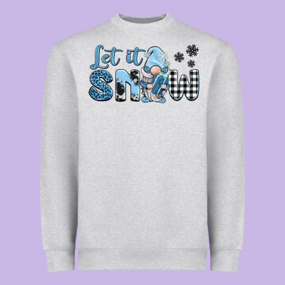 Let It Snow Gnome Heavyweight Sweatshirt Designed By Barkaloodesign