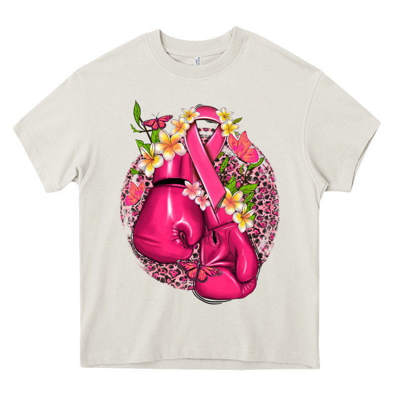 Cancer Boxing Gloves With Ribbon Heavy Core Tee by NancyCooperArtShop | Teevron