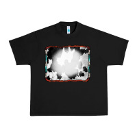 Black Cowhide Background with Bleach Serape Frame Urban Heavy Tee - CowCowDesign