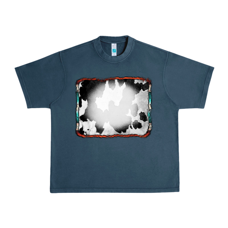 Cowhide Background With Bleach Serape Frame Urban Heavy Tee by CowCowDesign | Teevron
